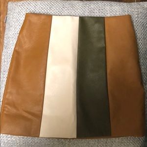 NEW Multi-color Leather Skirt